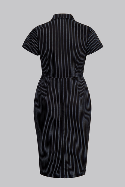 Denim Pinstripe Dress