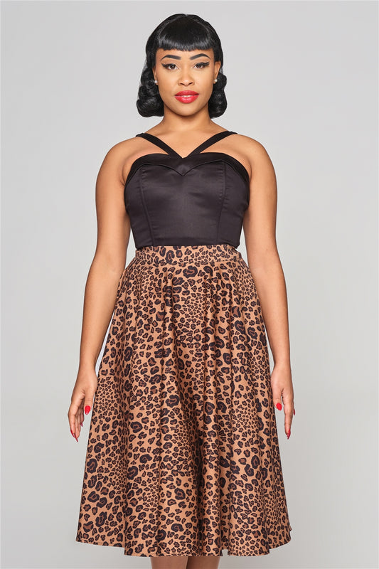 Milla Leopard Swing Skirt
