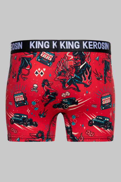 Rockabilly Devil Boxershorts Red