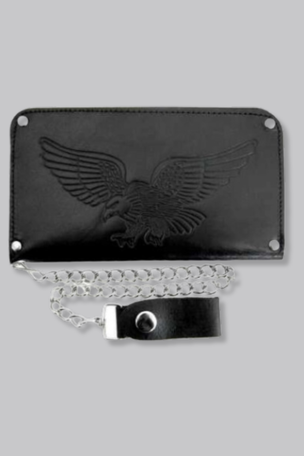 Black Leather Eagle Wallet