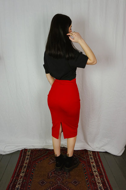 Pencil Skirt Red