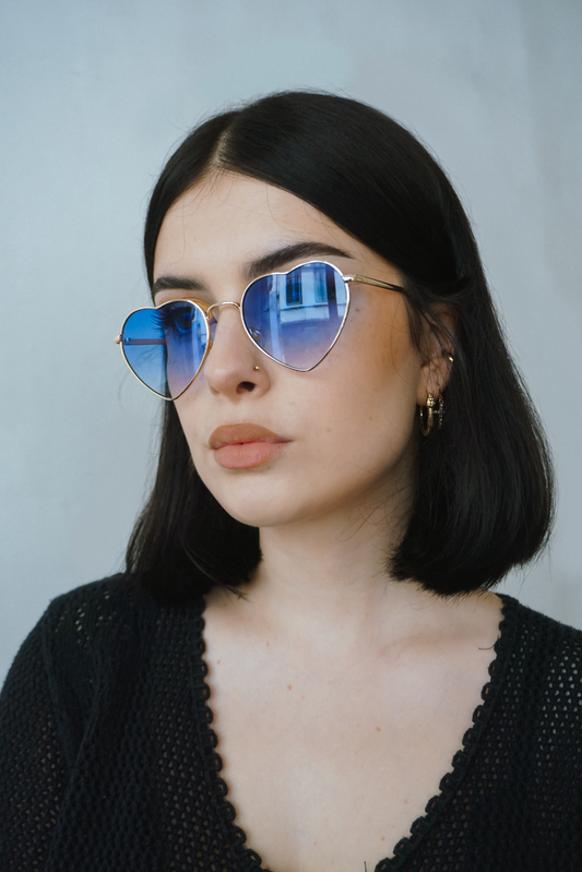 Heart Sunglasses Blue