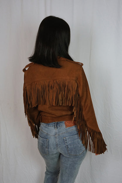 Fringed Leather Western Jacket