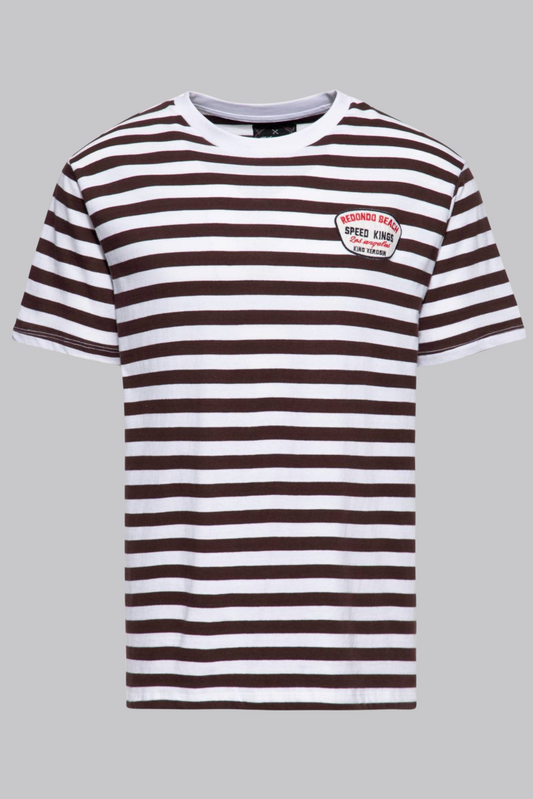 Striped Shirt Speed Kings - Brown & White (Men's Fit)