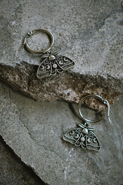 Death Moth Earrings