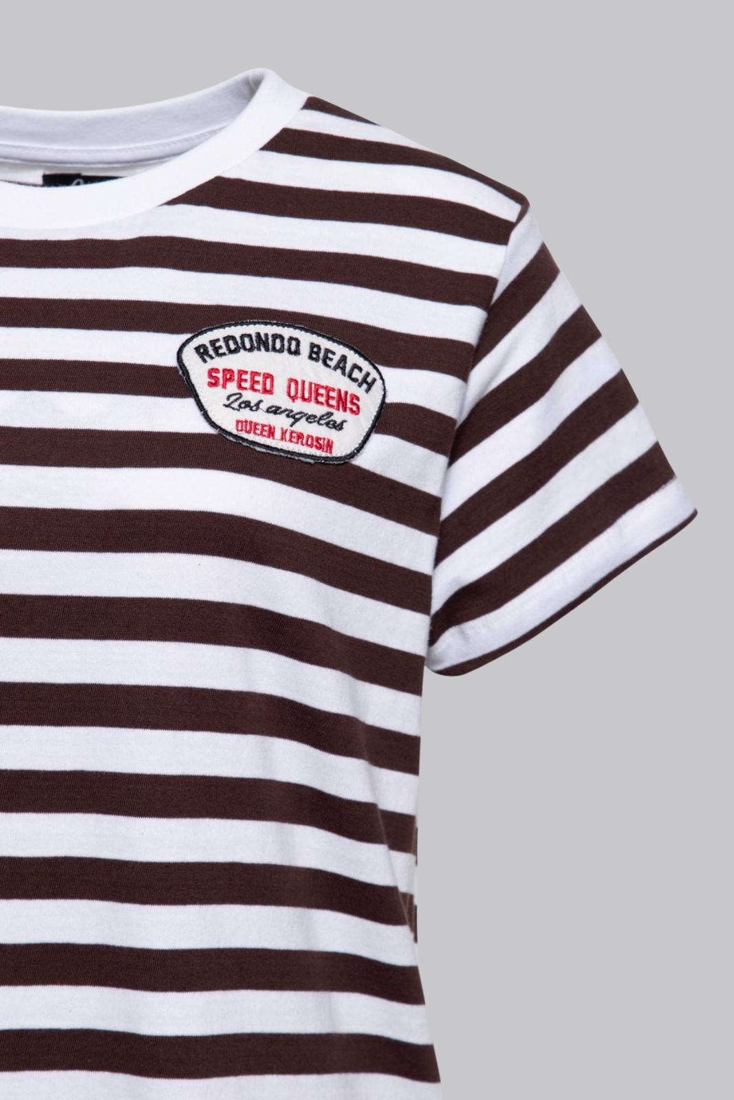 Striped Shirt Speed Queens - Brown & White (Ladies Fit)