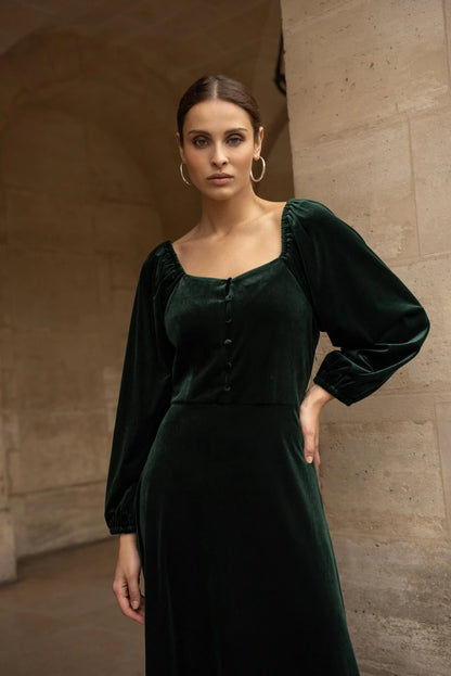 Velvet Dress Emerald