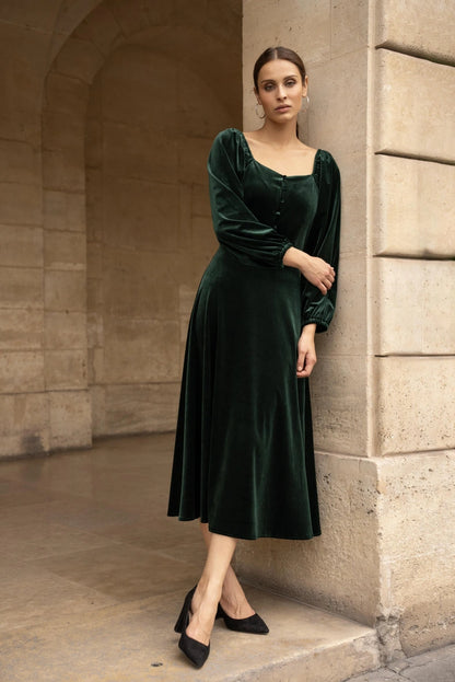 Velvet Dress Emerald